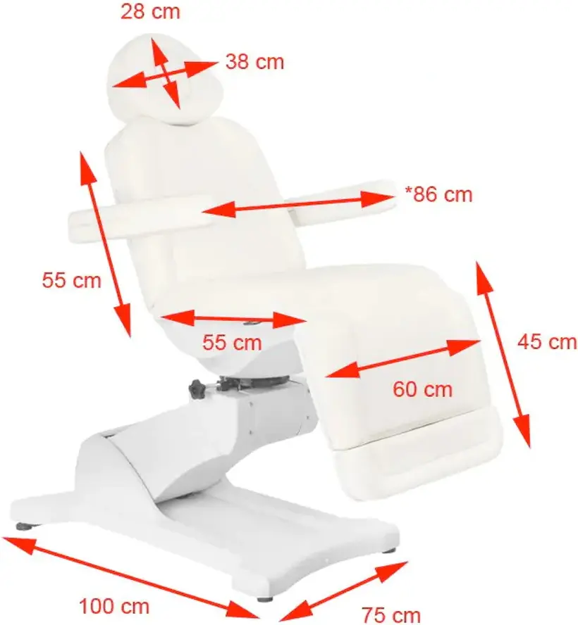 Fotoliu cosmetologic Azzurro 896A 4 (White)