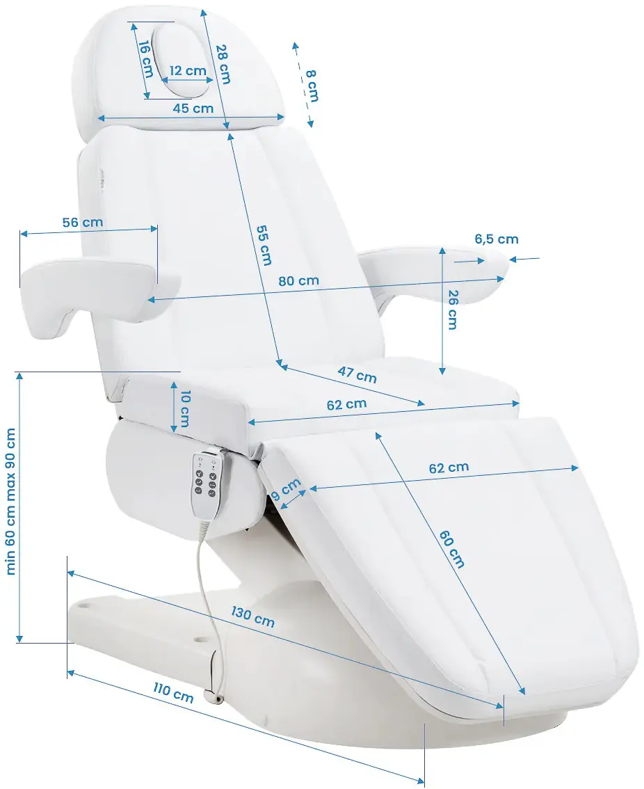 Fotoliu cosmetologic Azzurro Lux V1 152196 (White)