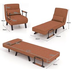 Fotoliu Costway HV10417CF (Brown) Thumb