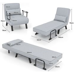 Fotoliu Costway HV10417QH (Grey) Thumb