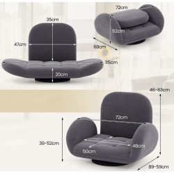 Fotoliu Costway HV10540GR (Gray) Thumb