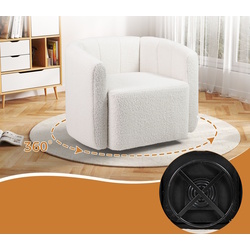 Fotoliu Costway HV10649WH (White) Thumb