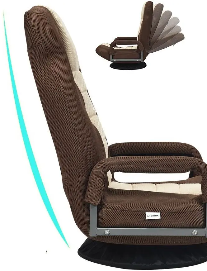 Fotoliu gaming Costway HW65937BN (Brown/Beige)