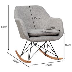 Fotoliu balansoar Costway HW66368GR (Grey) Thumb