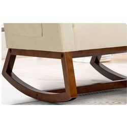 Кресло-качалка Costway HW66977BE (Beige) Thumb