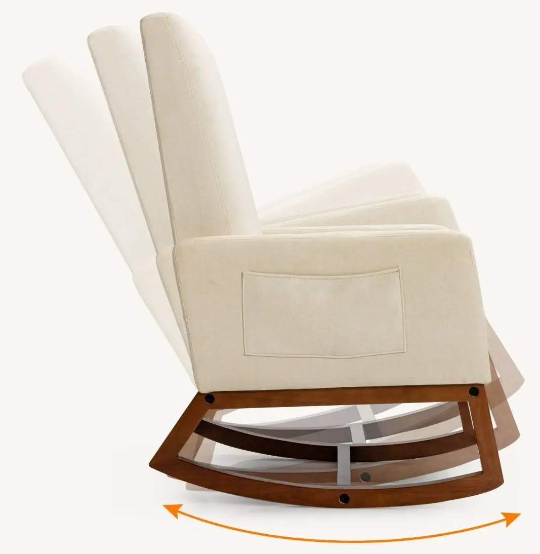 Кресло-качалка Costway HW66977BE (Beige)