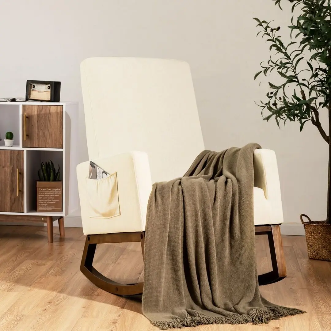 Кресло-качалка Costway HW66977BE (Beige)