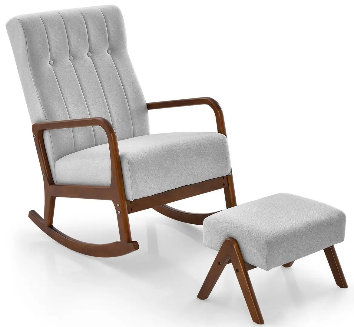 Fotoliu balansoar cu suport pentru picioare Costway JV11150GR (Grey)