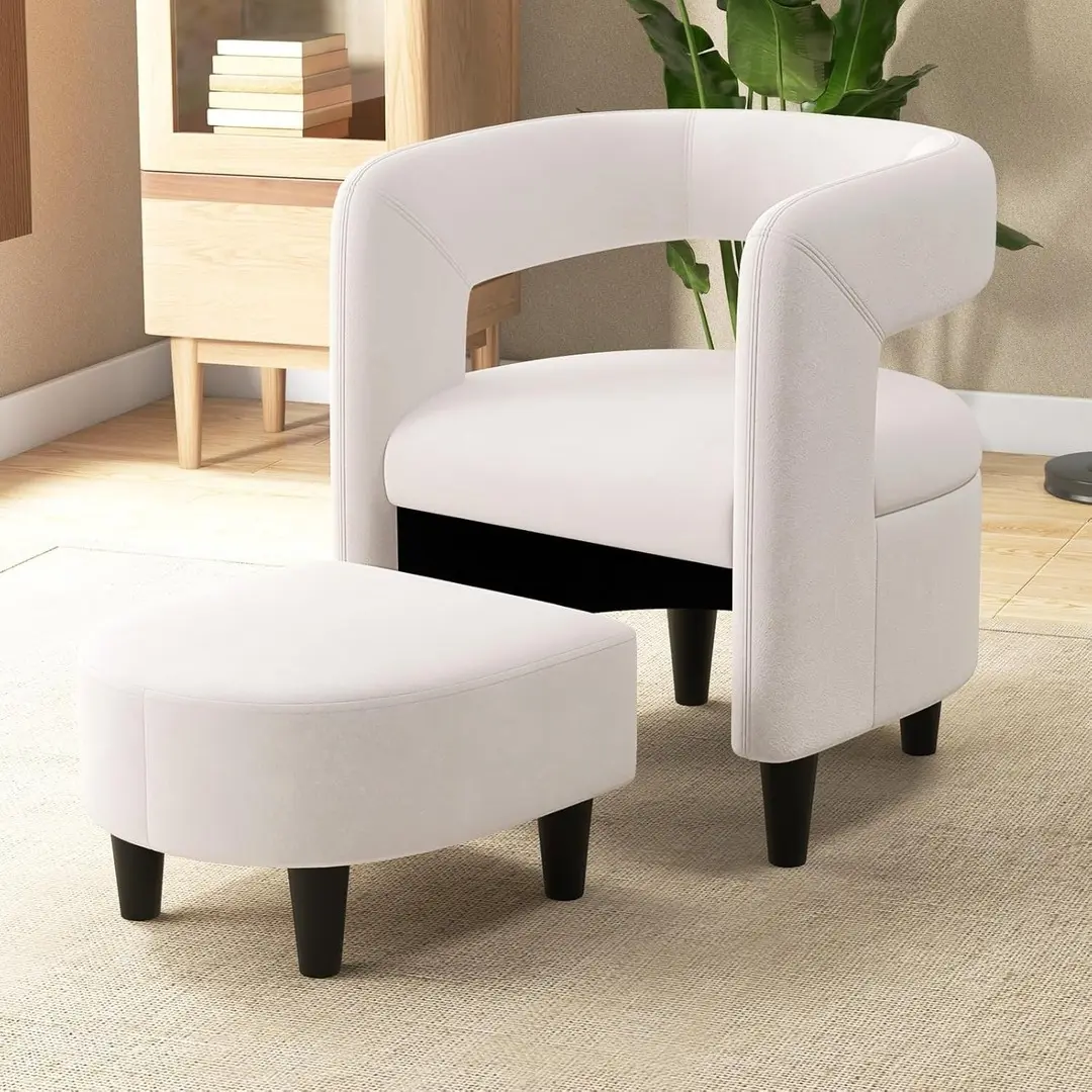 Fotoliu cu puf Costway JV11283BE (Beige)