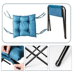 Fotoliu cu taburet Costway NP10119NY (Blue) Thumb