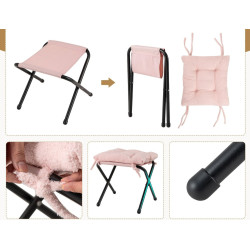 Кресло с табуретом Costway NP12026PI (Pink) Thumb