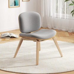 Fotoliu lounge Costway JV12735OA (Grey/Oak)