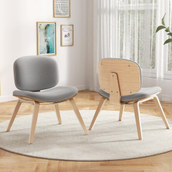 Fotoliu lounge Costway JV12735OA (Grey/Oak) Thumb