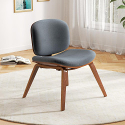 Fotoliu lounge Costway JV12735WT (Walnut/Grey)