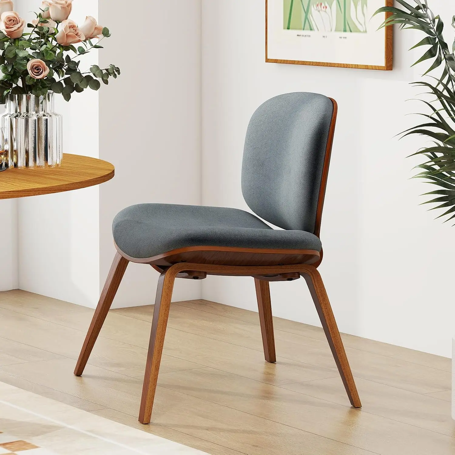 Fotoliu lounge Costway JV12735WT (Walnut/Grey) - 4