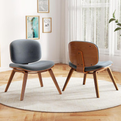 Fotoliu lounge Costway JV12735WT (Walnut/Grey) Thumb