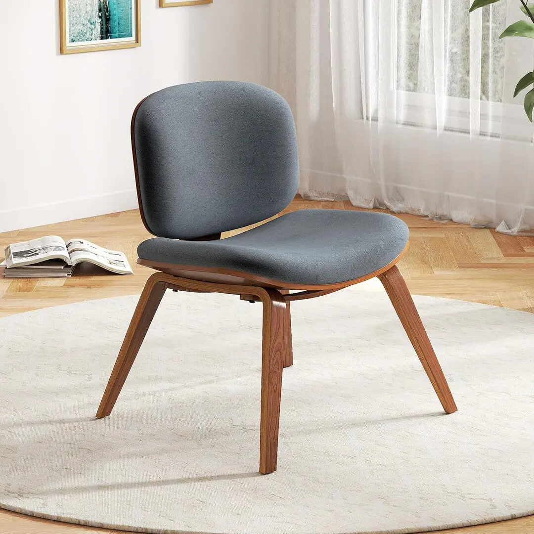 Fotoliu lounge Costway JV12735WT (Walnut/Grey)