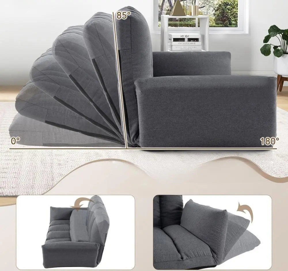 Sezlong moale Costway HV10544GR (Grey)