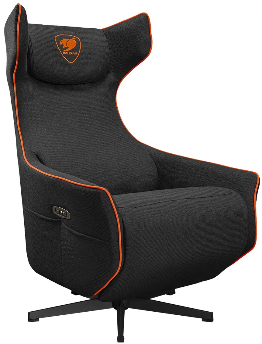 Fotoliu-recliner Cougar Magus (Black/Orange)
