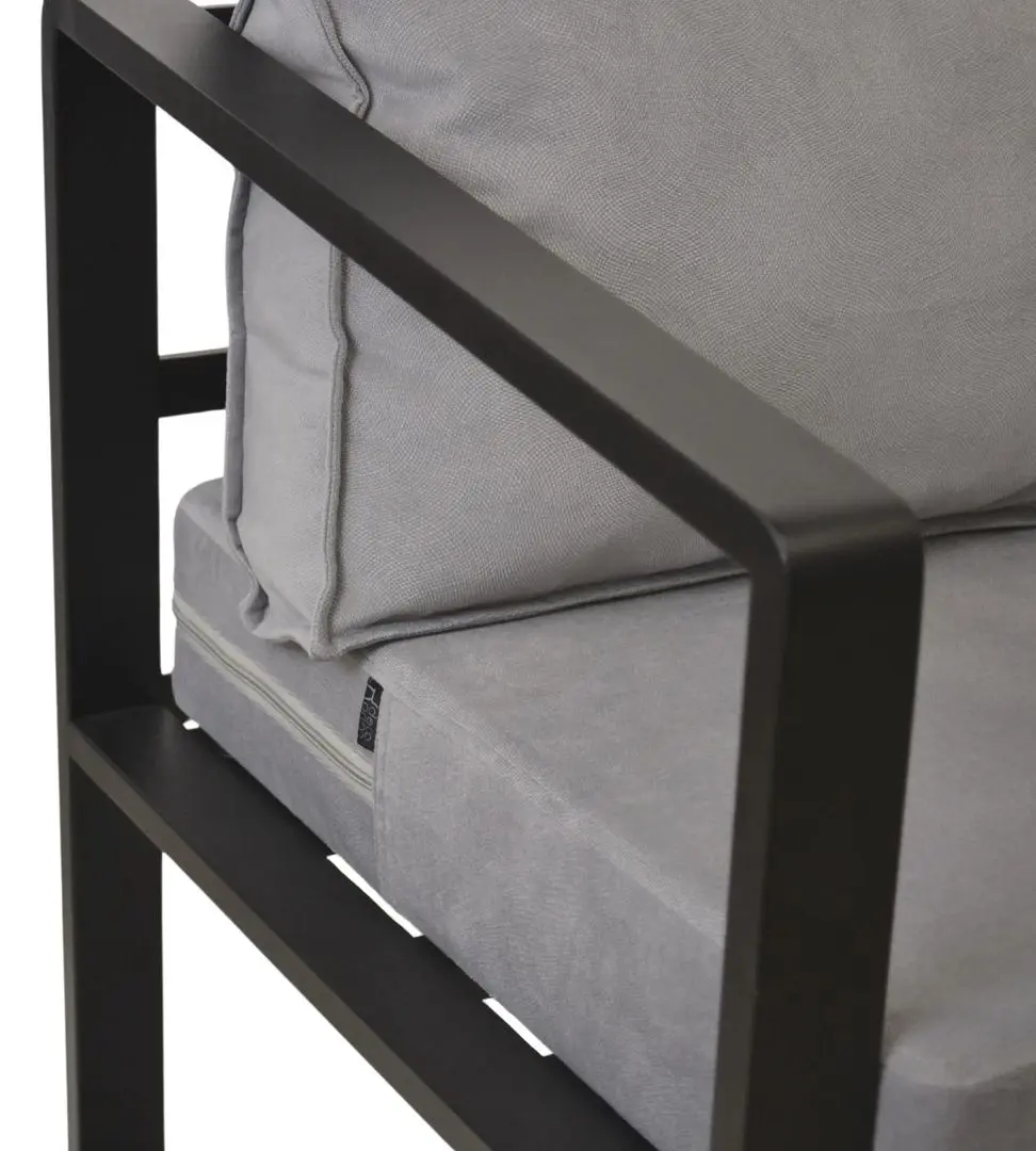 Fotoliu DP York New (Gray/Black)