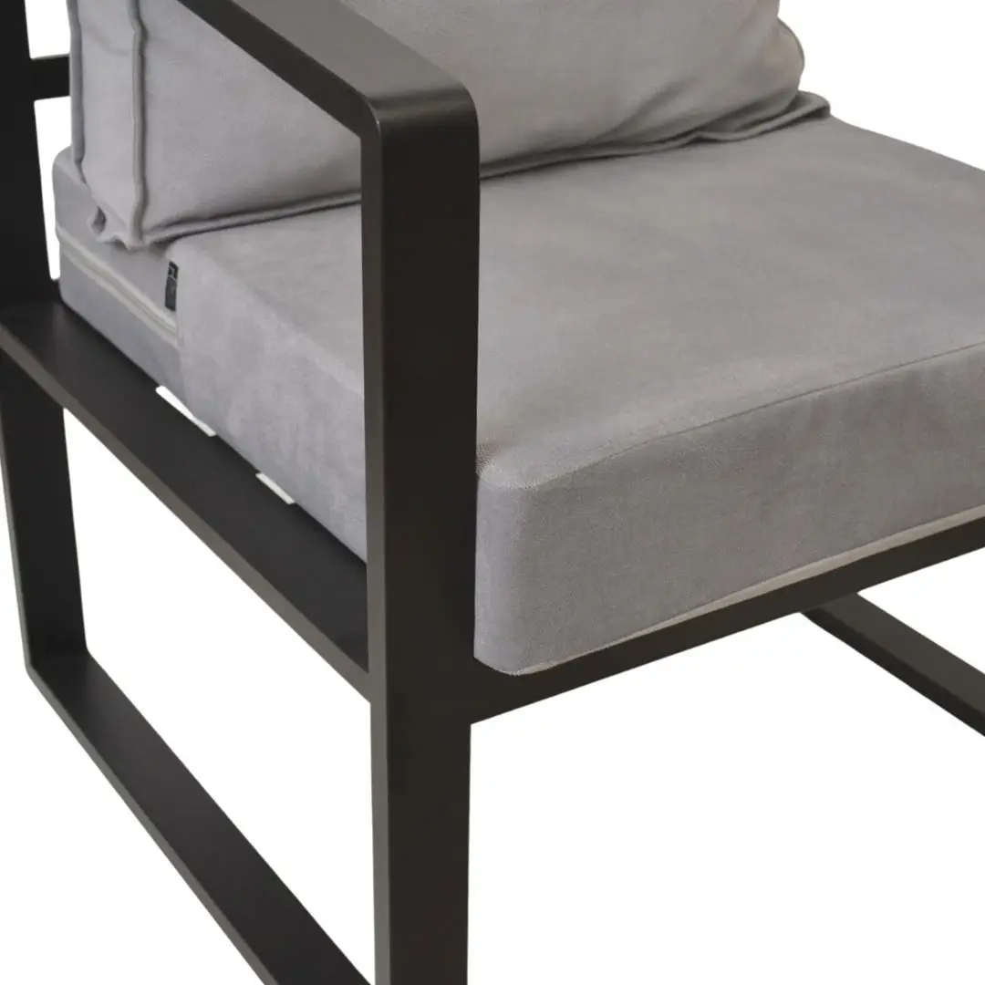 Fotoliu DP York New (Gray/Black)