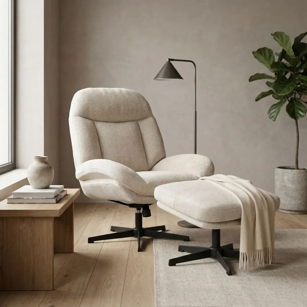 Кресло с табуретом DP Velia CL25-04 (Beige)
