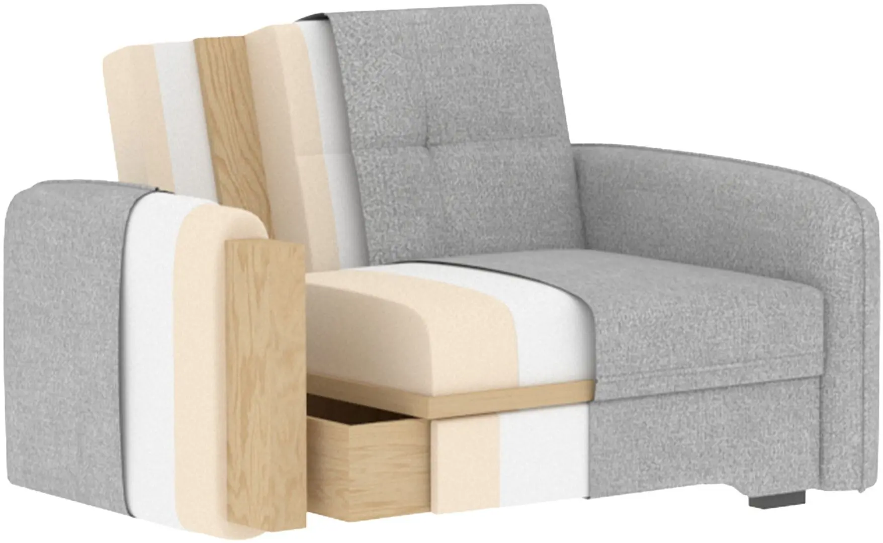 Fotoliu Eltap Laine Poco 5 singular (Gray-Brown)