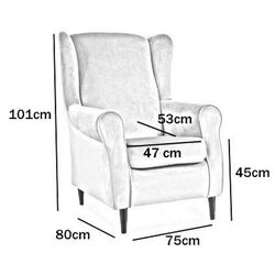 Кресло Signal Baron Velvet (Antique Rose/Wenge) Thumb