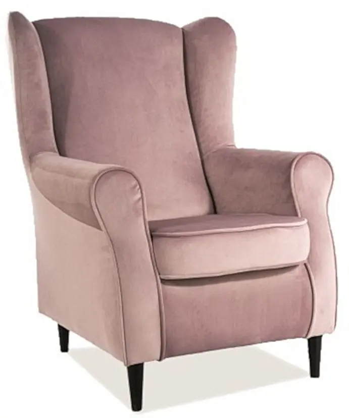 Кресло Signal Baron Velvet (Antique Rose/Wenge)
