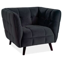 Fotoliu Signal Castello 1 Velvet (Black/Wenge)