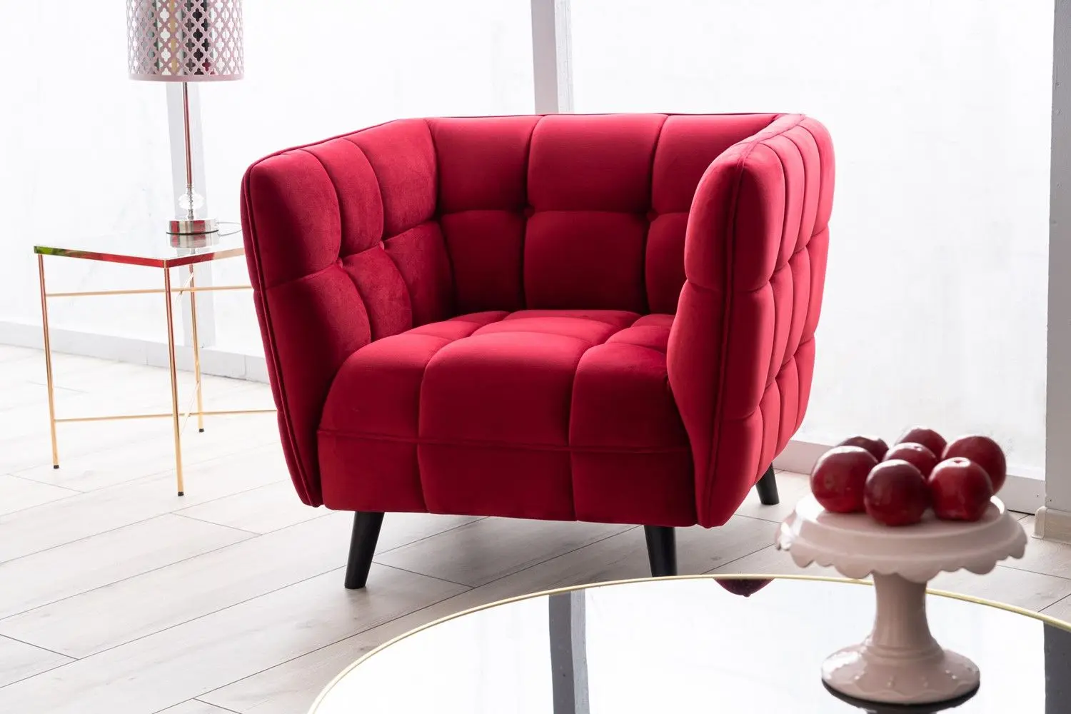 Fotoliu Signal Castello 1 Velvet (Burgundy/Wenge)