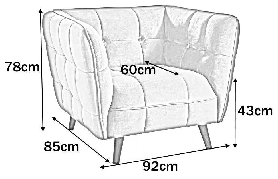 Кресло Signal Castello 1 Velvet (Curry/Wenge)