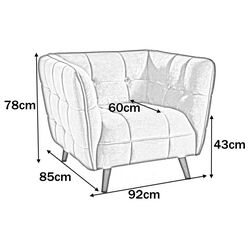 Fotoliu Signal Castello 1 Velvet (Gray/Wenge) Thumb