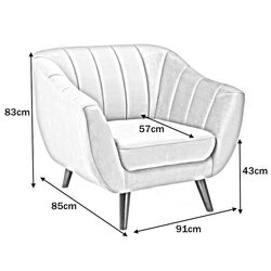 Fotoliu Signal Elite 1 Velvet (Gray/Wenge) Thumb