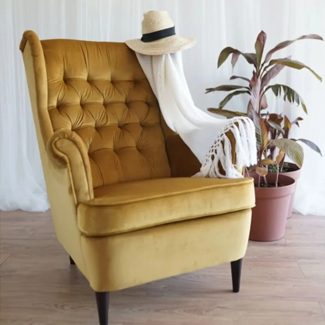 Fotoliu Signal Harry Velvet (Curry/Wenge)