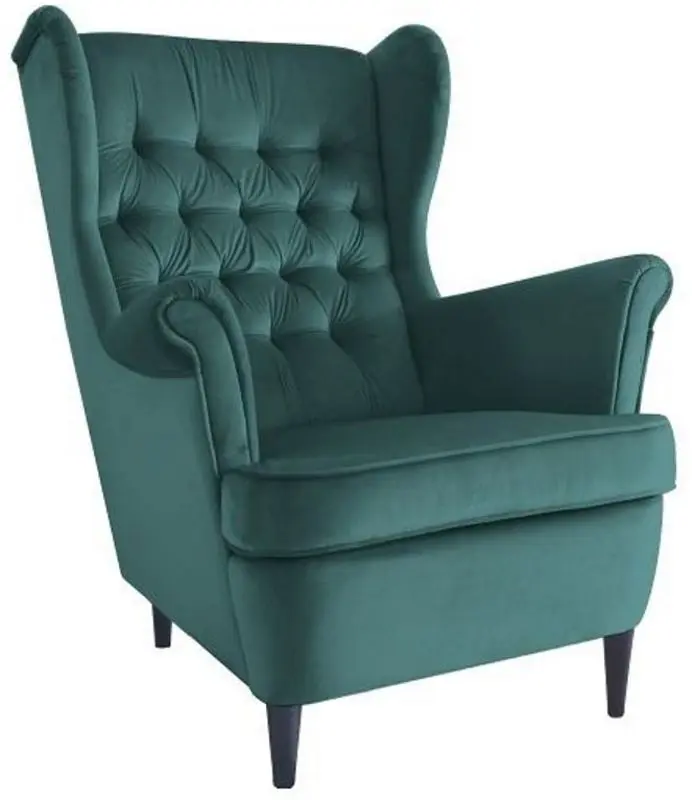 Fotoliu Signal Harry Velvet (Green/Wenge)