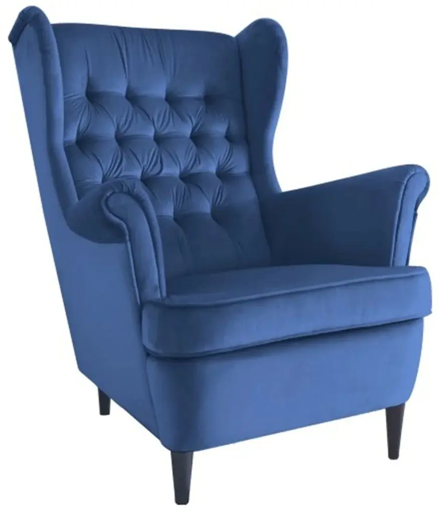 Fotoliu Signal Harry Velvet (Navy Blue/Wenge)