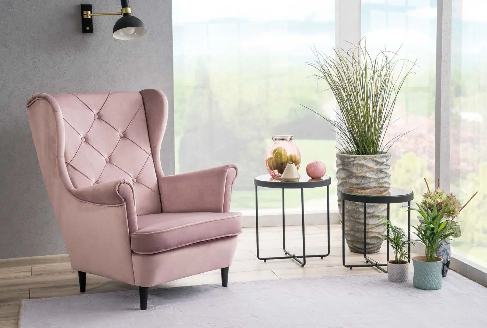 Кресло Signal Lady Velvet (Antique Rose/Wenge)