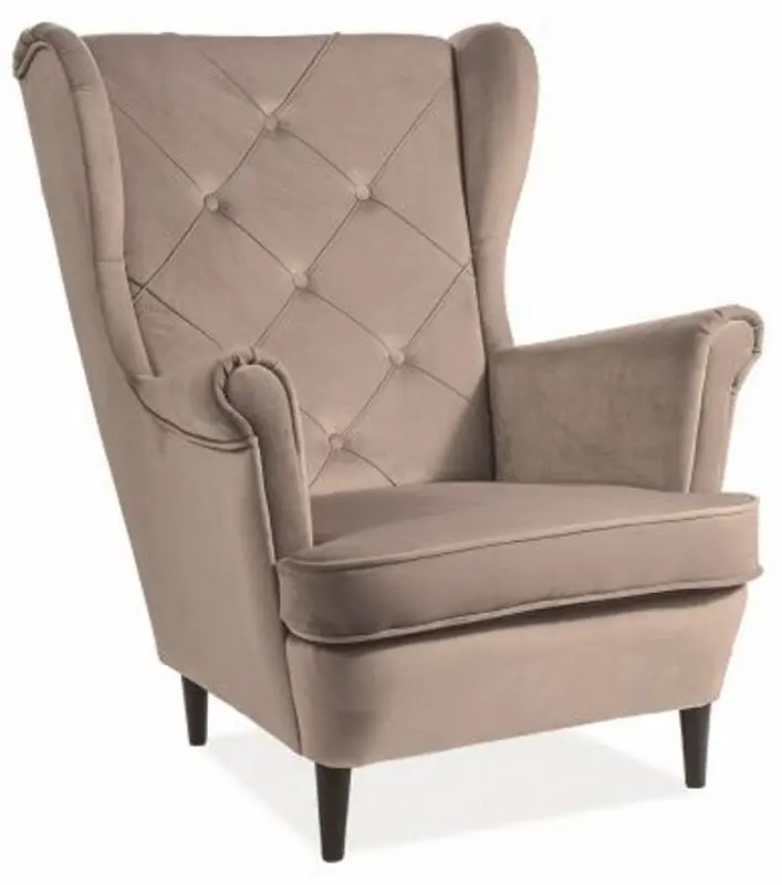 Fotoliu Signal Lady Velvet (Beige/Wenge)