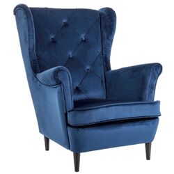 Fotoliu Signal Lady Velvet (Navy Blue/Wenge)