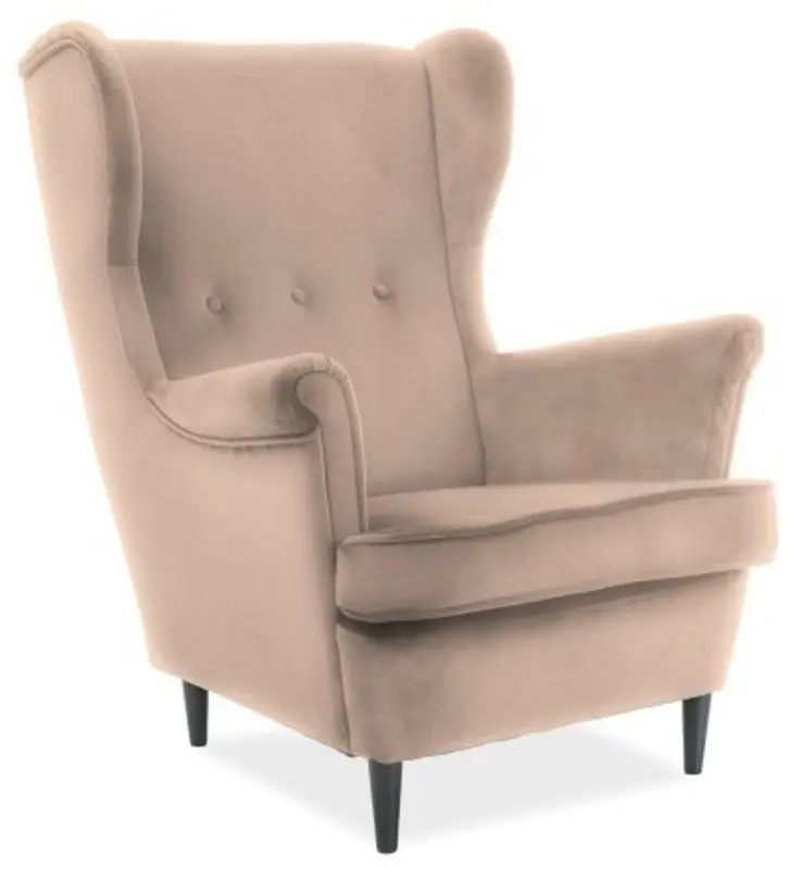 Fotoliu Signal Lord Velvet (Beige/Wenge)