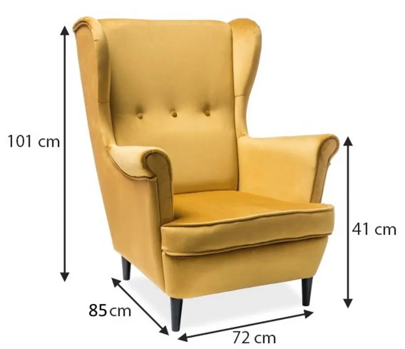 Fotoliu Signal Lord Velvet (Curry/Wenge)