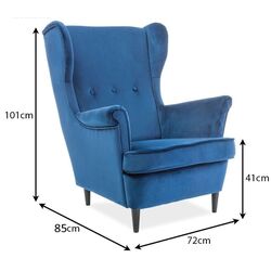 Fotoliu Signal Lord Velvet (Navy Blue/Wenge) Thumb