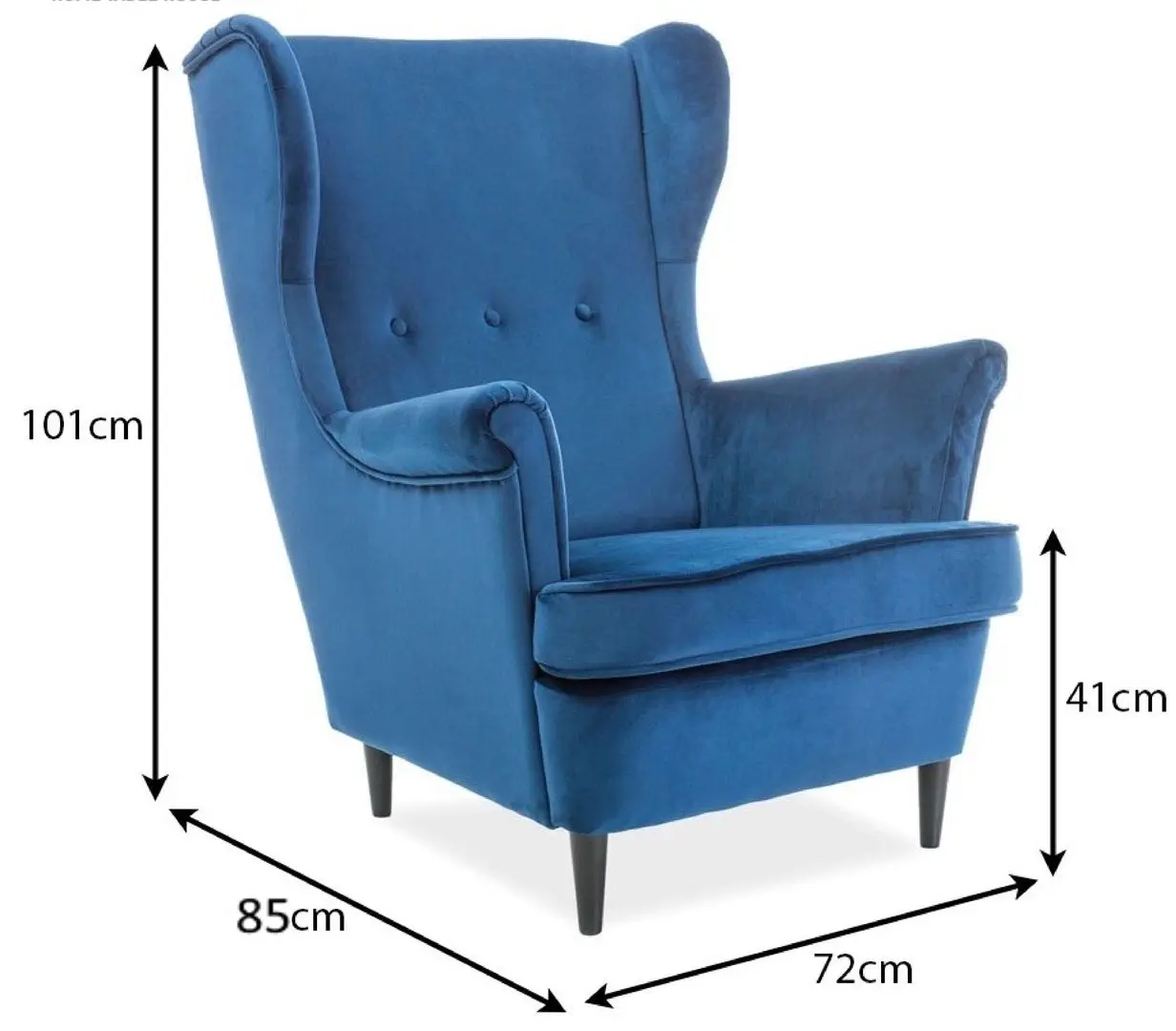 Fotoliu Signal Lord Velvet (Navy Blue/Wenge)