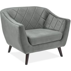 Fotoliu Signal Molly 1 Velvet (Gray/Wenge)