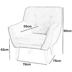 Fotoliu Signal Nordic 1 Velvet (Gray/Beech) Thumb