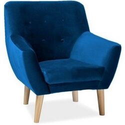 Fotoliu Signal Nordic 1 Velvet (Navy Blue/Beech)