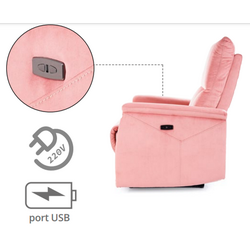 Fotoliu-recliner Signal Neptun Velvet (Antique Rose) Thumb