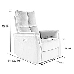 Fotoliu-recliner Signal Neptun Velvet (Antique Rose) Thumb