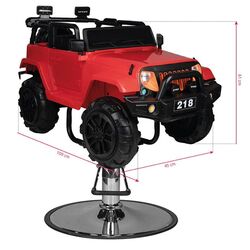 Scaun de frizerie pentru copii Gabbiano 132131 (Red/Black) Thumb